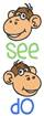 Monkey See embroidery design