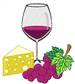 Wine And Cheese embroidery design