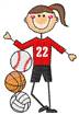 Female Athlete embroidery design