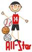All Star embroidery design