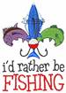 Rather Be Fishing embroidery design