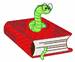 Bookworm embroidery design