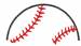 Half Baseball embroidery design