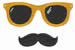 Moustache embroidery design
