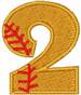 Softball Font 2 embroidery design