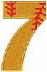 Softball Font 7 embroidery design
