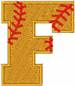 Softball Font F embroidery design