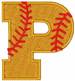 Softball Font P embroidery design