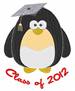 Graduation Penguin 2012 embroidery design