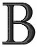 Minion Font B embroidery design
