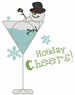 Holiday Cheers embroidery design
