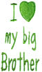 Love My Big Brother embroidery design