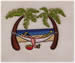 Flamingo In Hammock embroidery design