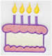 Birthday Cake embroidery design