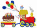 Birthday Train embroidery design