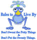 Rules embroidery design