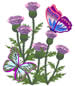 Thistles embroidery design