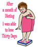 Month Of Dieting embroidery design