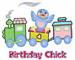 Birthday Chick embroidery design