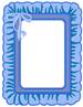Blue Ruffles Frame embroidery design