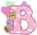 Teddy Alphabet B embroidery design