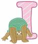 Teddy Alphabet I embroidery design