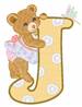 Teddy Alphabet J embroidery design