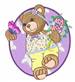 Teddy Alphabet O embroidery design