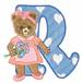 Teddy Alphabet R embroidery design
