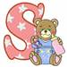 Teddy Alphabet S embroidery design