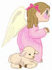 Girl Angel embroidery design