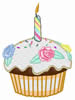 Birthday Cupcake embroidery design