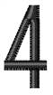 Arial Narrow 4 embroidery design