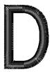 Arial Narrow D embroidery design