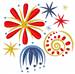 July Fourth Fireworks embroidery design