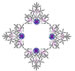 Floral Diamond embroidery design