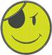 Pirate Smiley Face embroidery design