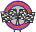 racing checkered flags embroidery design