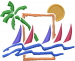 Beach Scene embroidery design