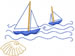 Boat and Shell embroidery design
