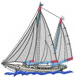 Sailboat embroidery design