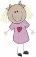 Stick Girl embroidery design