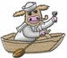 Cow Sailor embroidery design
