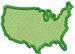 United States Outline embroidery design