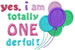 One Derful Birthday embroidery design