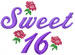 Sweet 16 embroidery design