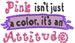 Pink Attitude embroidery design