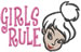 Girls Rule embroidery design