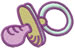 Pacifier embroidery design