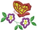 Butterfly and Flowers embroidery design